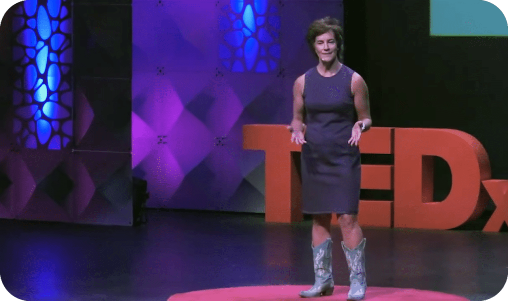 debra on stage at tedx