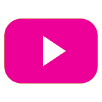 flipping fifty video play button pink